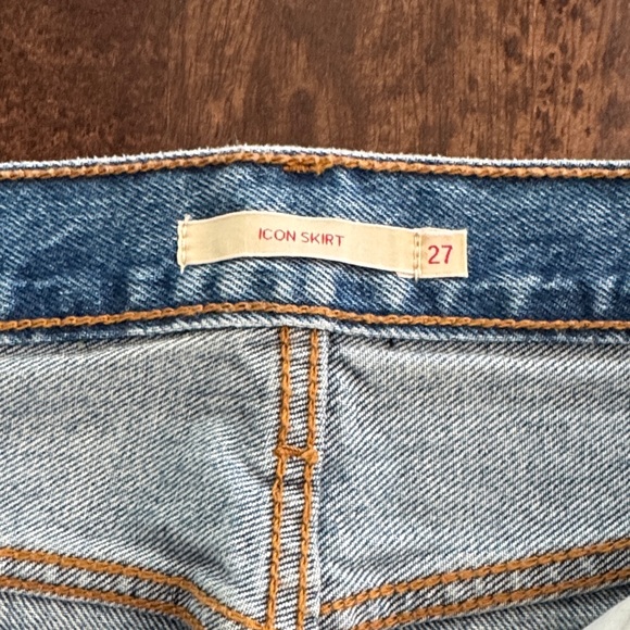Levi's Blue Distressed Mini Skirt - Picture 2 of 5